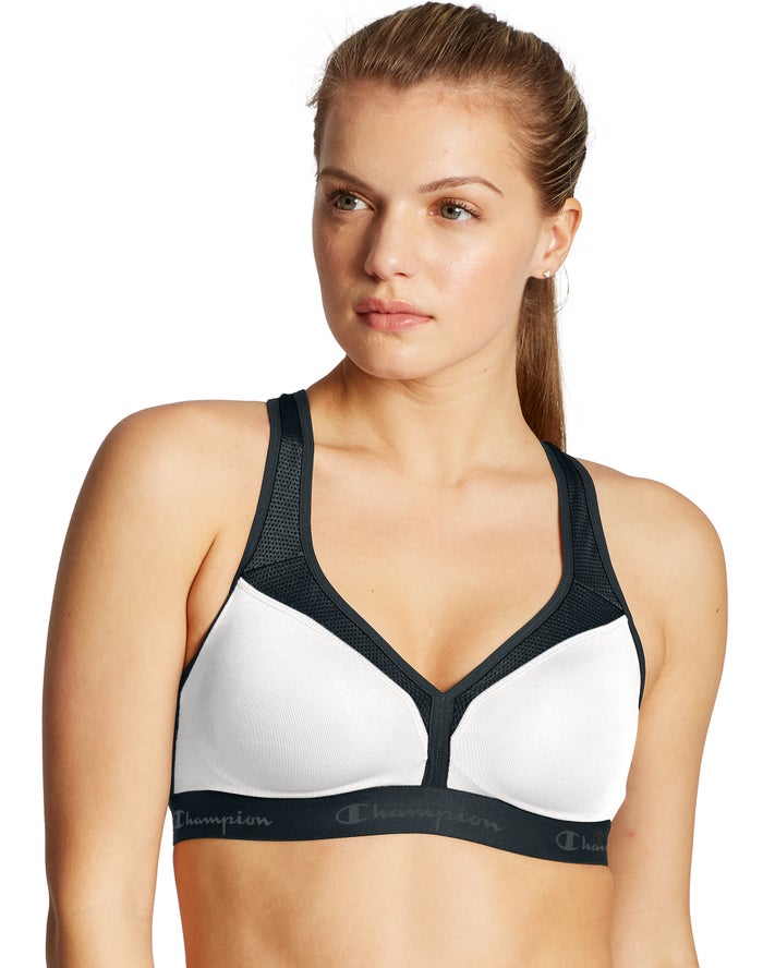 Champion Womens Sports Bra NZ - The Curvy White ( 0167-EZIWC )